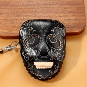 cowhide skull coinbag